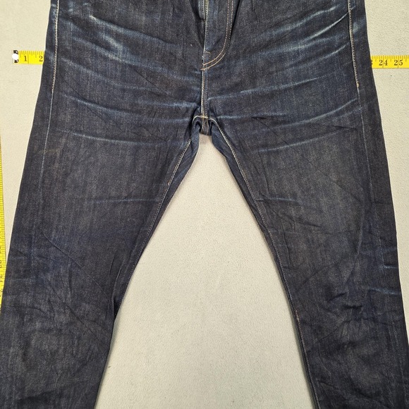 Levis Made & Crafted Tack Slim Jeans Mens Dark Wash Blue Slim Tapered Fits 32x32 - Picture 8 of 16